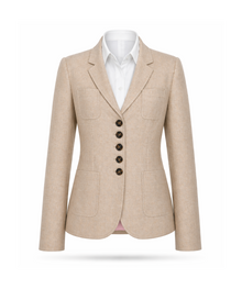 Seiden-Fischgrat-Blazer