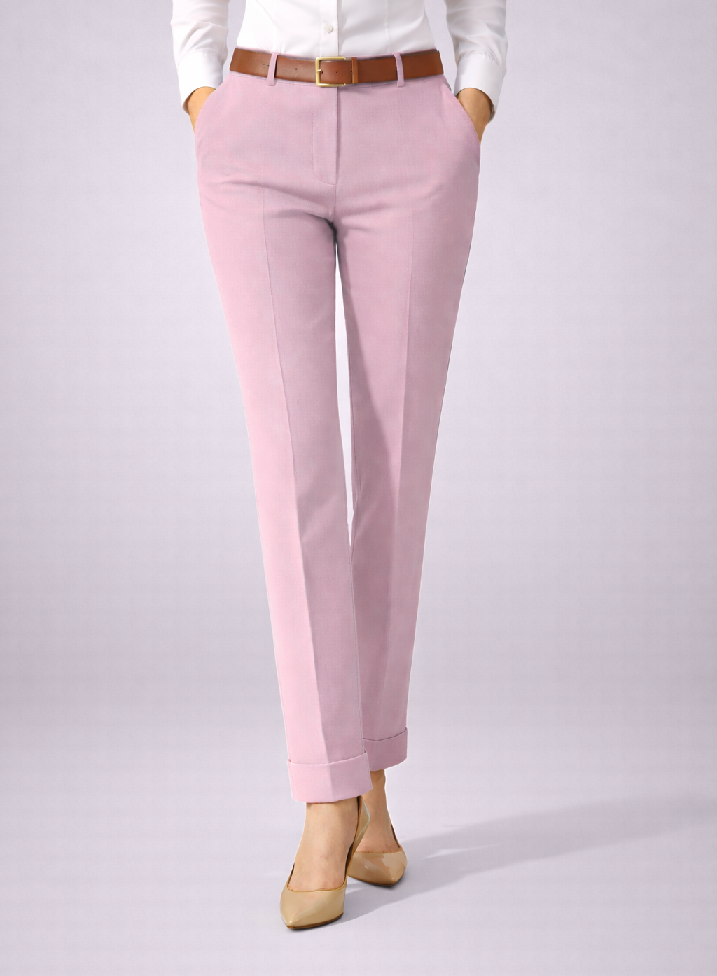 Damen Hose mit Aufschlag