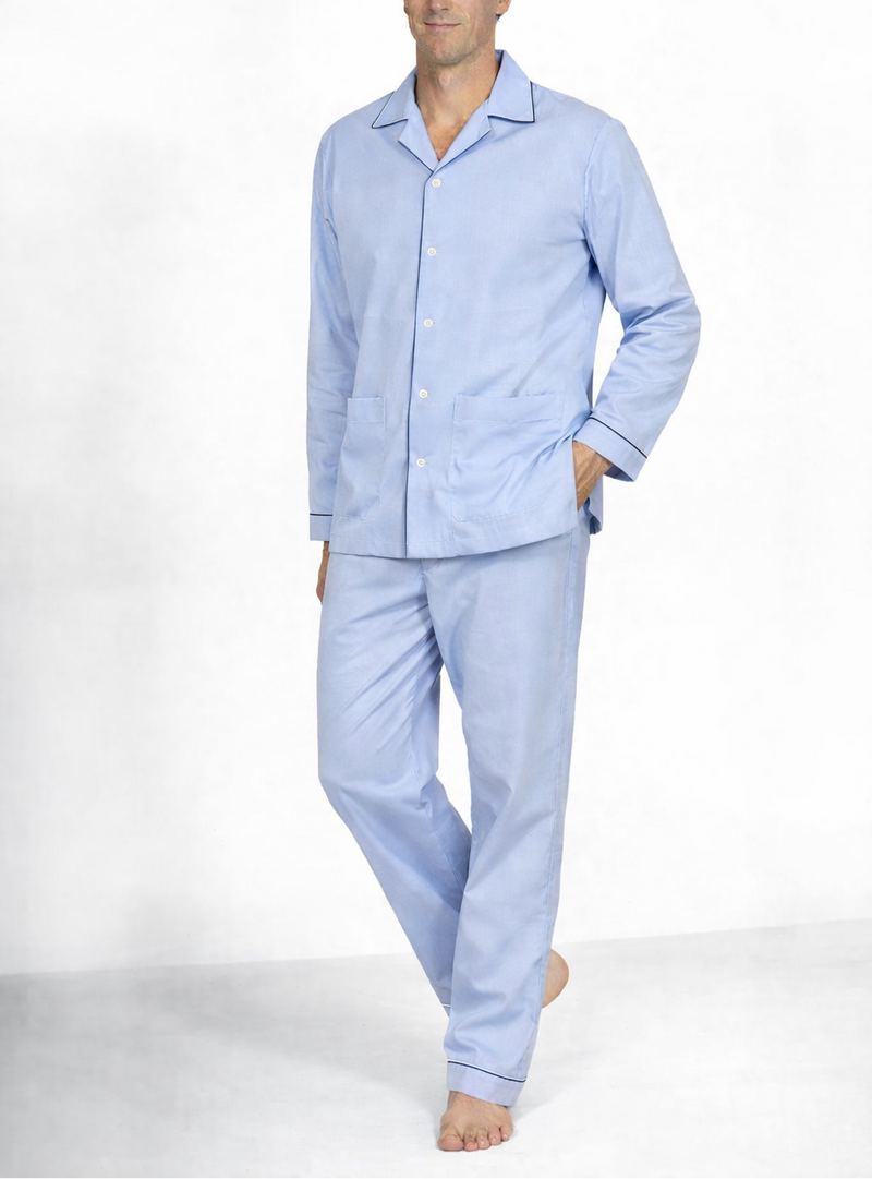 Herren Flanell-Pyjama lang