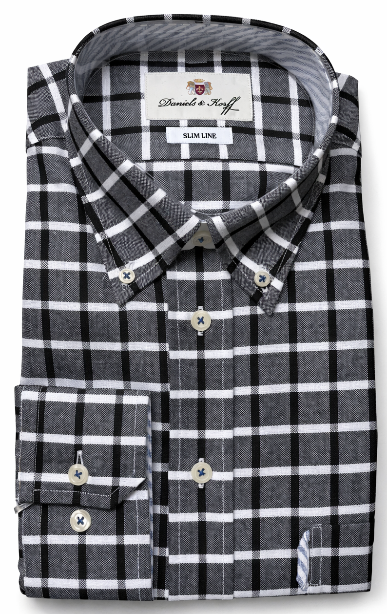 Oxford-Hemd mit Besatz, Slimline