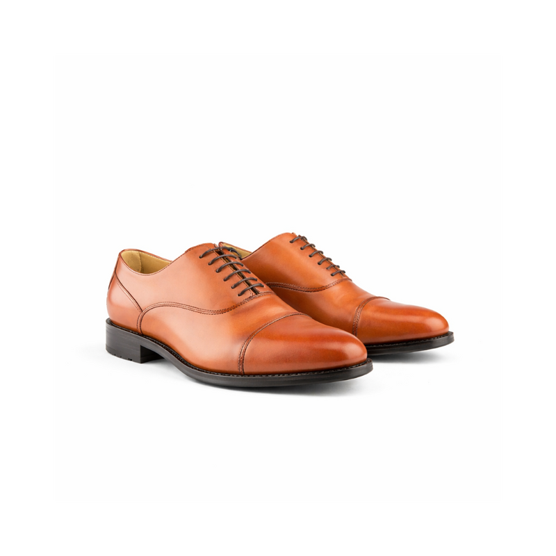 ALISTAIR GREY Cap Toe Oxford Cognac