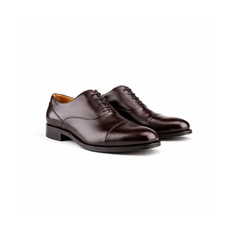 ALISTAIR GREY Cap Toe Oxford Dunkelbraun