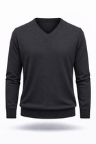 Herren Merino-V-Pullover