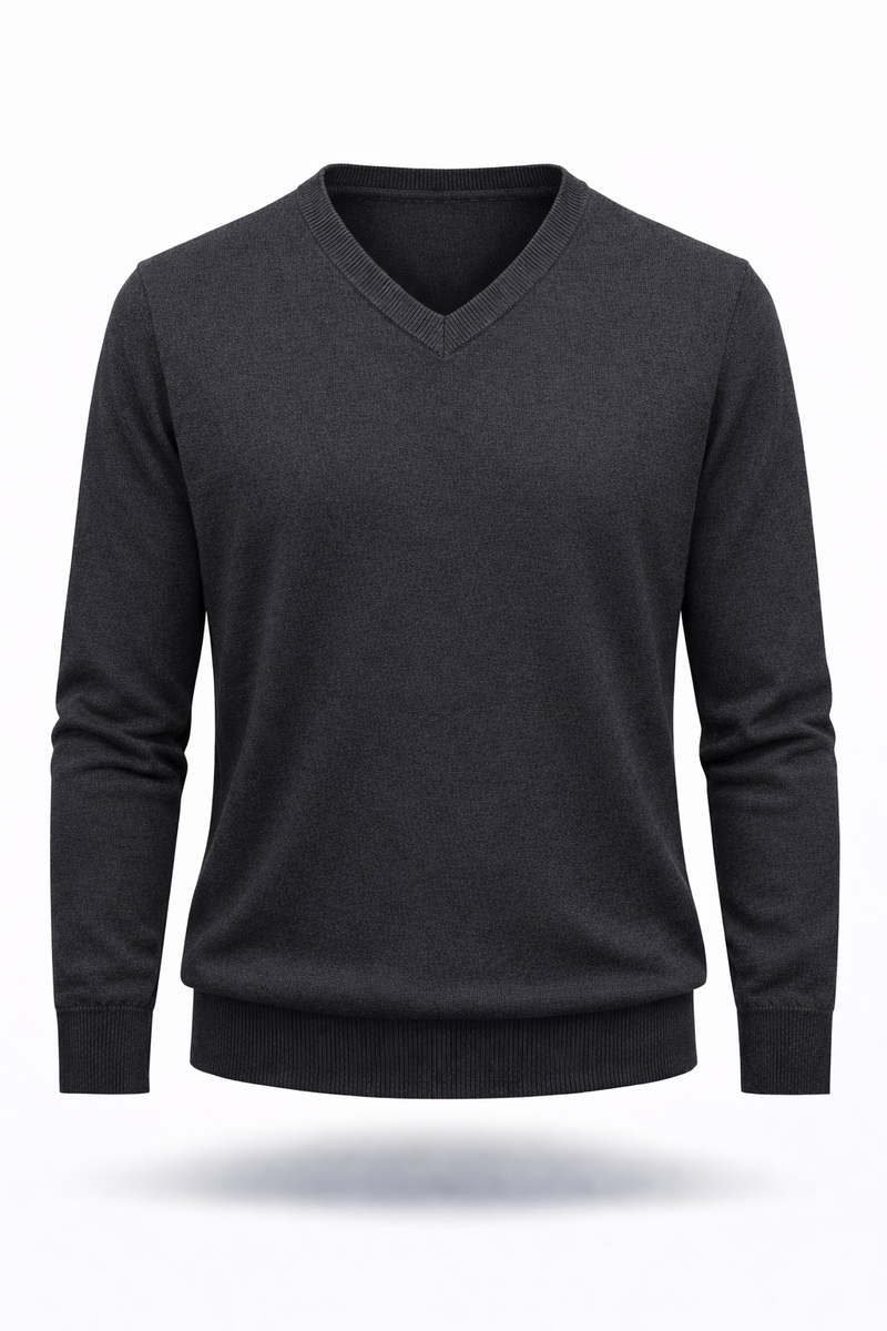 Herren Merino-V-Pullover