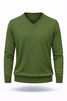 Herren Merino-V-Pullover