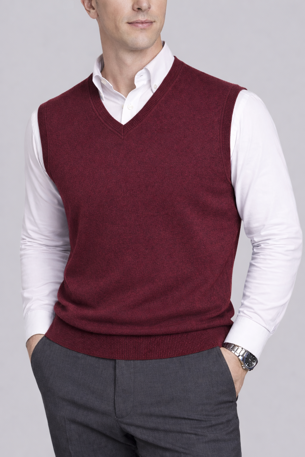 Herren-Merino-Pullunder