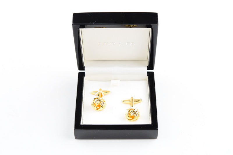 Gold Knoten Manschettenknöpfe