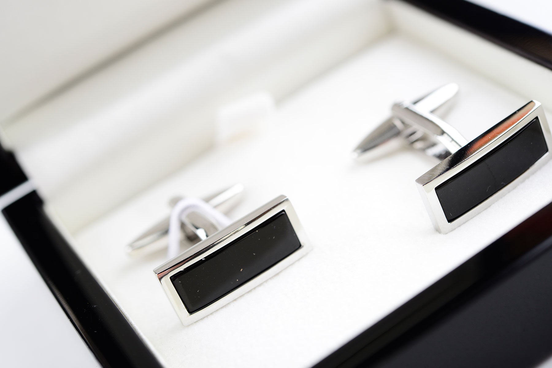 Silber Onyx Manschettenknöpfe