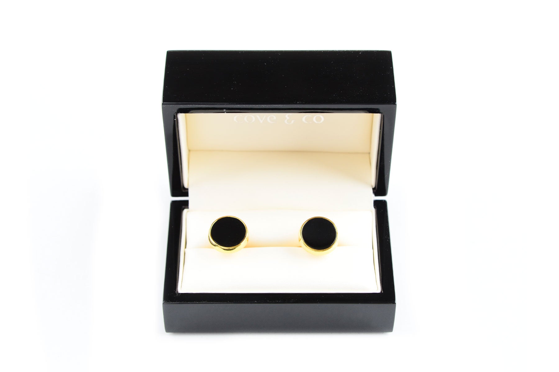 Gold Onyx Manschettenknöpfe