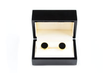 Gold Onyx Manschettenknöpfe