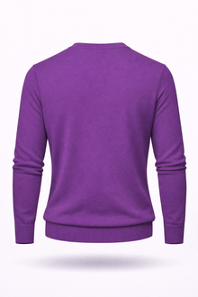 Herren Baumwoll-V-Pullover, Flieder