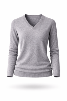 Damen Merino-V-Pullover